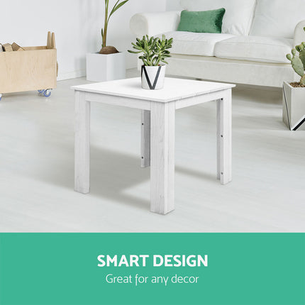 Gardeon Coffee Side Table Wooden Desk Outdoor Furniture Camping Garden White.
