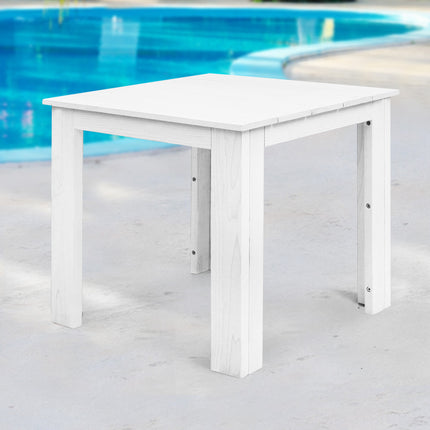 Gardeon Coffee Side Table Wooden Desk Outdoor Furniture Camping Garden White.