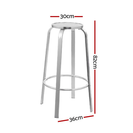 Gardeon 2x Outdoor Bar Stools Aluminum.