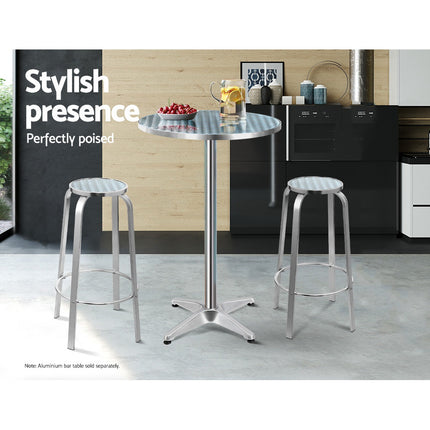 Gardeon 2x Outdoor Bar Stools Aluminum.