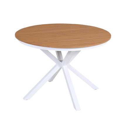 Gardeon Outdoor Dining Table 108CM Aluminum Frame WPC Top Desk Patio Furniture.