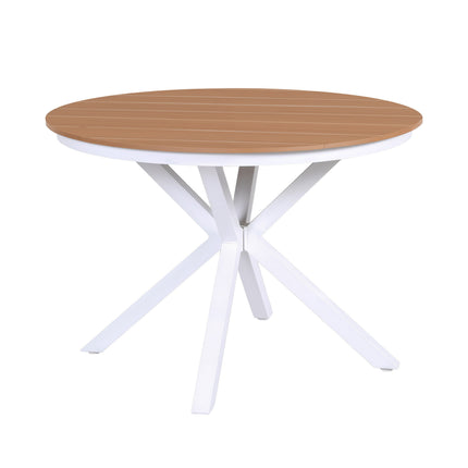 Gardeon Outdoor Dining Table 108CM Aluminum Frame WPC Top Desk Patio Furniture.