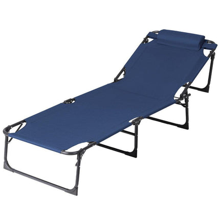 Gardeon Sun Lounger Folding Lounge Beach Chair Patio Outdoor Furniture.
