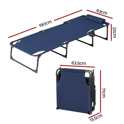 Gardeon Sun Lounger Folding Lounge Beach Chair Patio Outdoor Furniture.