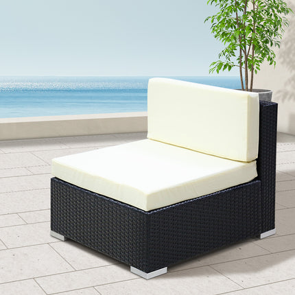 2PC Gardeon Outdoor Furniture Sofa Set Wicker Rattan Garden Lounge Chair Setting.