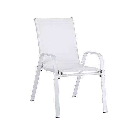 Gardeon 6PC Outdoor Dining Chairs Stackable Lounge Chair Patio Furniture White.