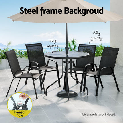 Gardeon Outdoor Dining Set Table and Chairs Patio Garden Furniture Bistro Set.