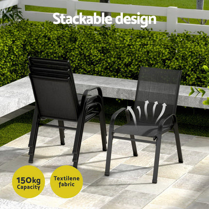 Gardeon Outdoor Dining Set Table and Chairs Patio Garden Furniture Bistro Set.