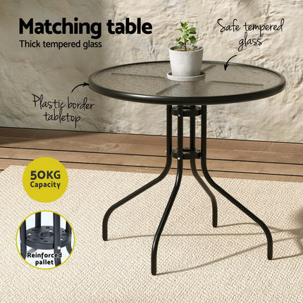 Gardeon Outdoor Dining Set Table and Chairs Patio Garden Furniture Bistro Set.