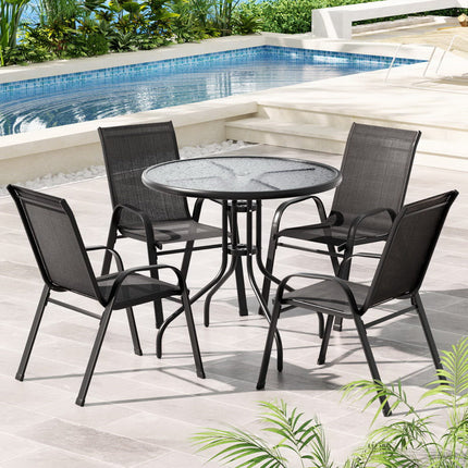 Gardeon Outdoor Dining Set Table and Chairs Patio Garden Furniture Bistro Set.