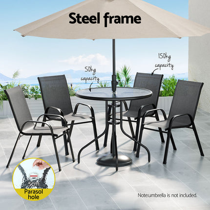Gardeon Outdoor Dining Set Table and Chairs Patio Garden Furniture Bistro Set.