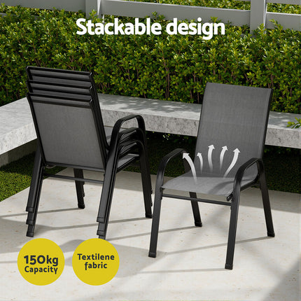 Gardeon Outdoor Dining Set Table and Chairs Patio Garden Furniture Bistro Set.