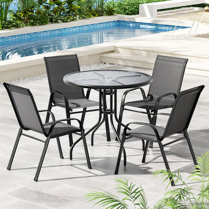Gardeon Outdoor Dining Set Table and Chairs Patio Garden Furniture Bistro Set.