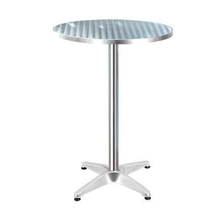 Gardeon Outdoor Bar Table Adjustable Aluminium Round 70/110cm.