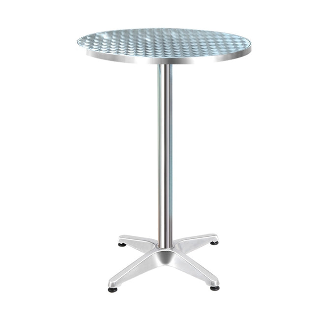 Gardeon Outdoor Bar Table Adjustable Aluminium Round 70/110cm.