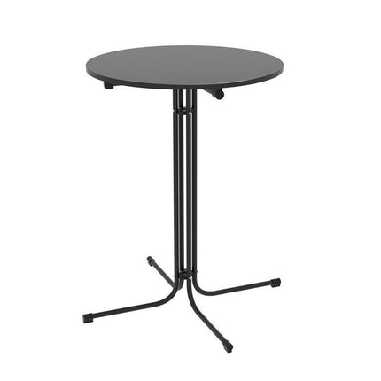 Gardeon Outdoor Bar Table Round Folding Desk Top 109cm Patio Furniture Black.