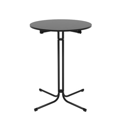 Gardeon Outdoor Bar Table Round Folding Desk Top 109cm Patio Furniture Black.