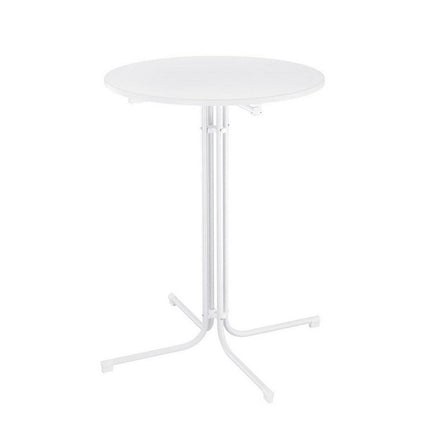 Gardeon Outdoor Bar Table Round Folding Desk Top 109cm Patio Furniture White.