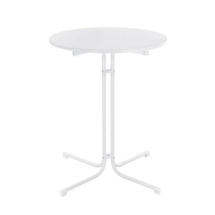 Gardeon Outdoor Bar Table Round Folding Desk Top 109cm Patio Furniture White.