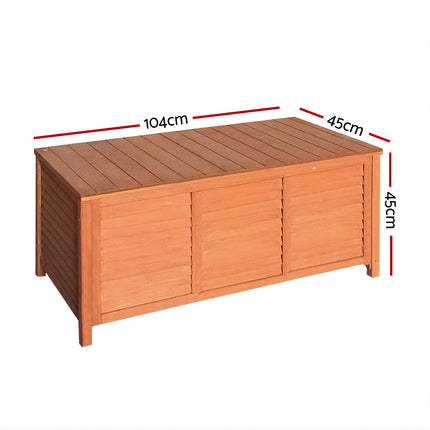 Gardeon Outdoor Storage Bench Box 210L Wooden Patio Furniture Garden Chair Seat.