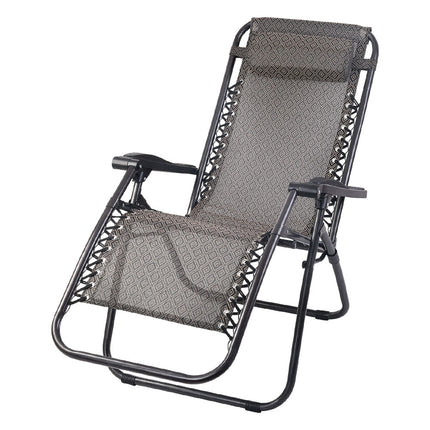 Gardeon Zero Gravity Chair Folding Outdoor Recliner Adjustable Sun Lounge Camping Beige.