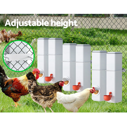 Giantz Chicken Feeder 4L Water Dispenser Automatic Waterer.