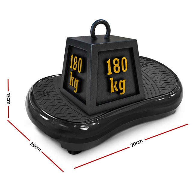 Everfit Vibration Machine Platform Vibrator Resistance Rope Home Fitness Black.
