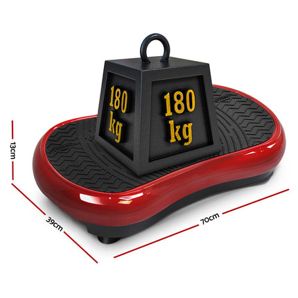 Everfit Vibration Machine Platform Resistance Rope Home Fitness Dark Red.