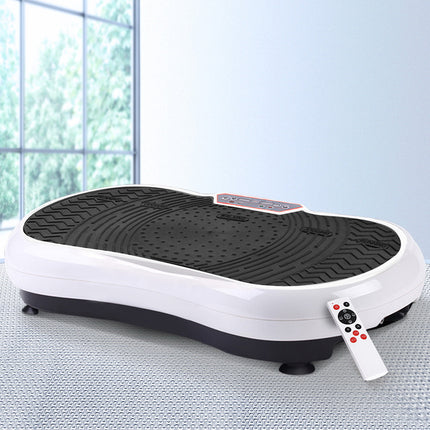 Everfit Vibration Machine Platform Vibrator Resistance Rope Home Fitness White.