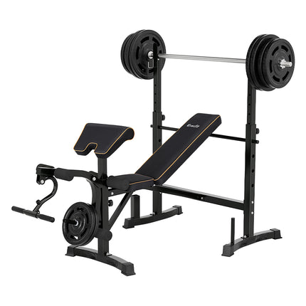 Everfit Weight Bench 10 in 1 Bench Press Home Gym Station 330kg Capacity.