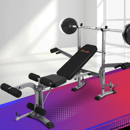 Everfit Weight Bench 8 in 1 Bench Press Adjustable Home Gym Station 200kg.