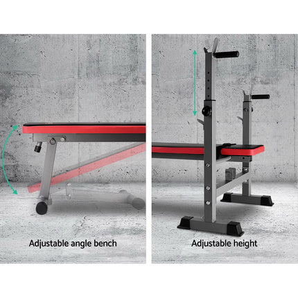 Everfit Weight Bench Squat Rack Bench Press Home Gym Equipment 200kg.