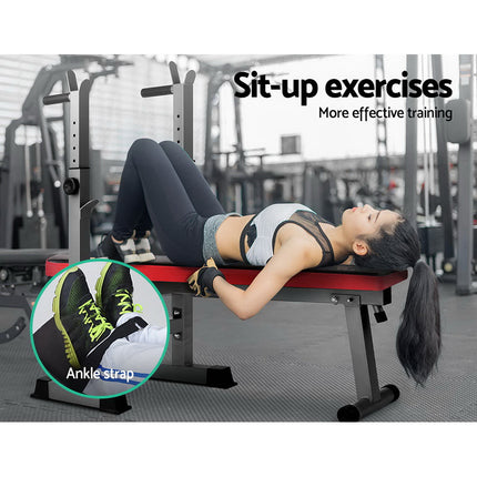 Everfit Weight Bench Squat Rack Bench Press Home Gym Equipment 200kg.
