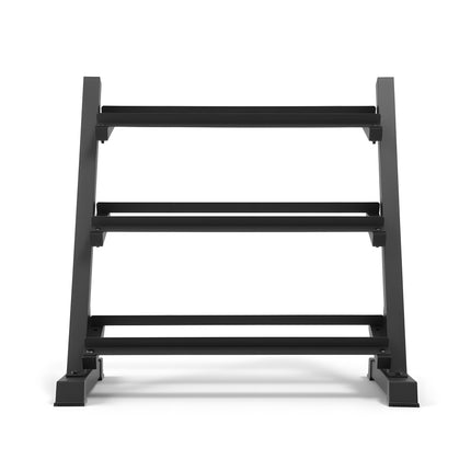 Everfit Dumbbell Rack 3-Tier Heavy Duty Weight Storage for Home Gym 300kg Capacity Black.