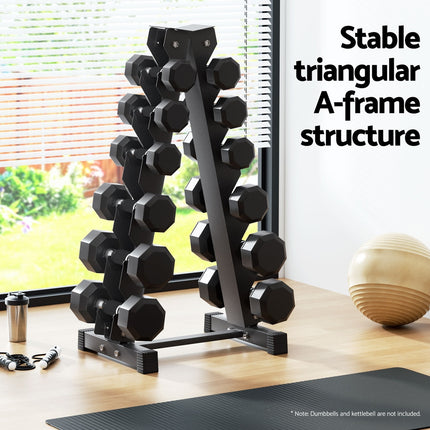 Everfit Dumbbells Rack 6 Tier Dumbbell Stand Home Gym Storage 200kg Capacity.