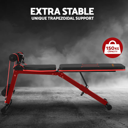 Everfit Weight Bench Adjustable FID Bench Press Home Gym 150kg Capacity.