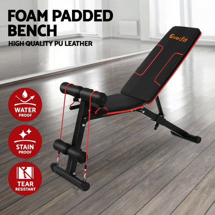 Everfit Weight Bench Adjustable FID Bench Press Home Gym 150kg Capacity.