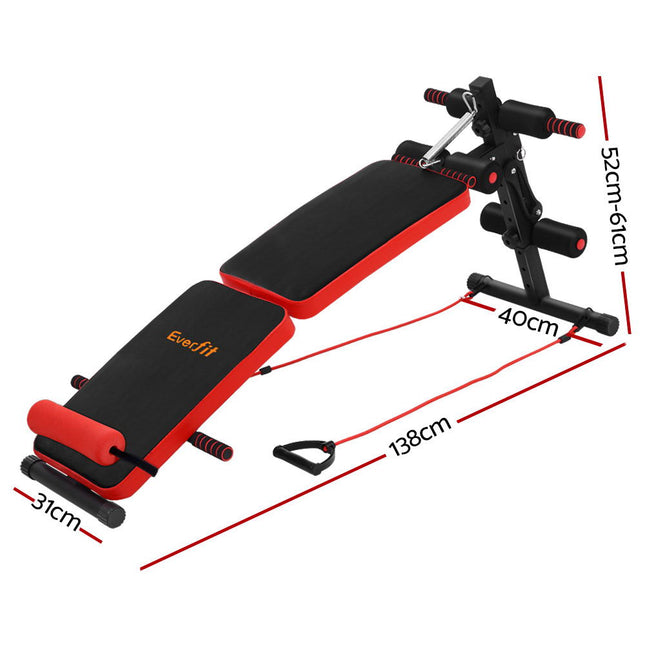 Everfit Weight Bench Sit Up Bench Press Foldable Home Gym Equipment.