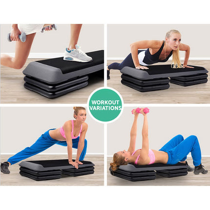 Everfit 2X Aerobic Step Riser Exercise Stepper Block Gym Home Fitness.