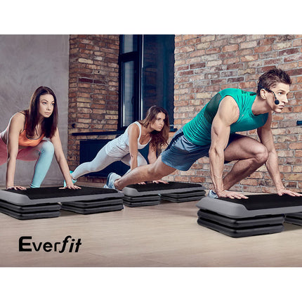 Everfit 2X Aerobic Step Riser Exercise Stepper Block Gym Home Fitness.