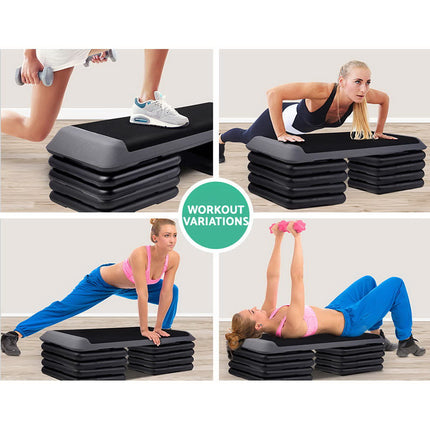 Everfit 4X Aerobic Step Riser Exercise Stepper Block Gym Home Fitness.