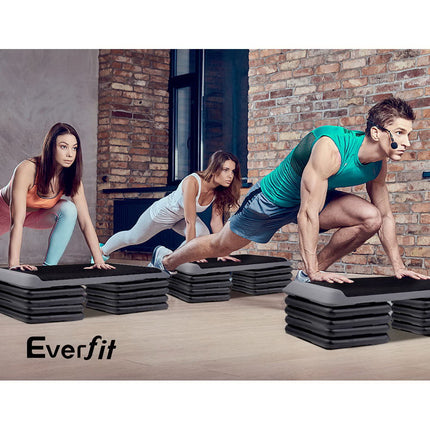Everfit 4X Aerobic Step Riser Exercise Stepper Block Gym Home Fitness.