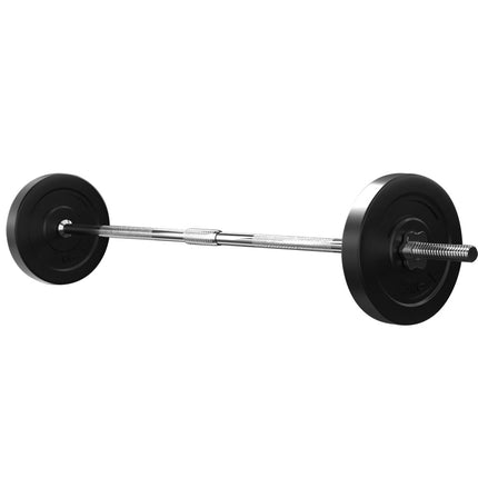 Everfit 18kg Barbell Set Weight Plates Bar Lifting Bench 168cm.