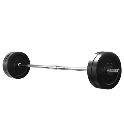 Everfit 28kg Barbell Set Weight Plates Bar Lifting Bench 168cm.