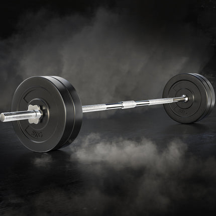 Everfit 28kg Barbell Set Weight Plates Bar Lifting Bench 168cm.