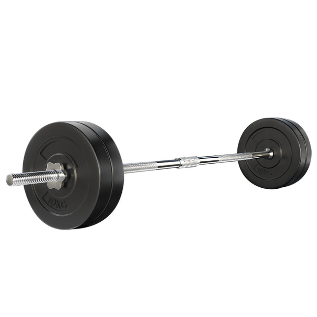 Everfit 48kg Barbell Set Weight Plates Bar Lifting Bench 168cm.
