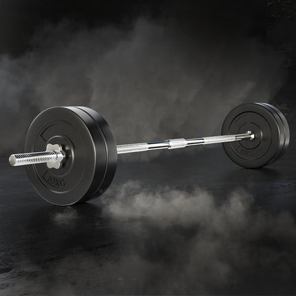Everfit 48kg Barbell Set Weight Plates Bar Lifting Bench 168cm.
