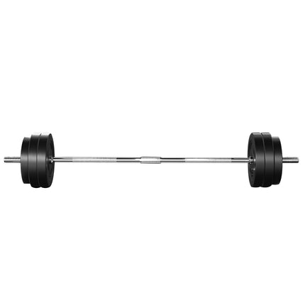 Everfit 58kg Barbell Set Weight Plates Bar Lifting Bench 168cm.