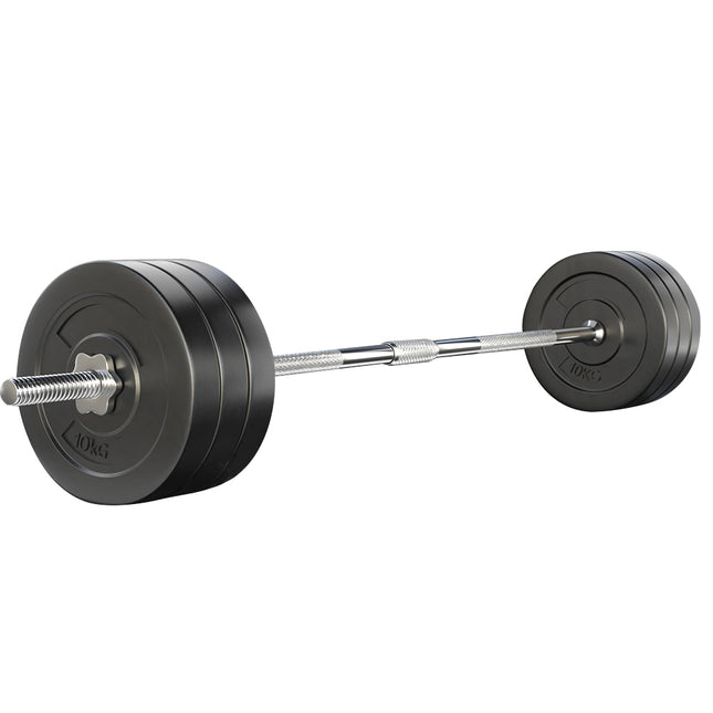 Everfit 68kg Barbell Set Weight Plates Bar Lifting Bench 168cm.
