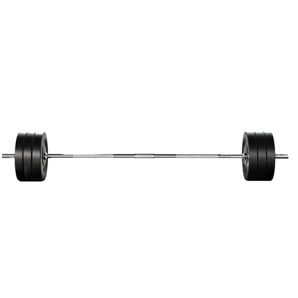 Everfit 68kg Barbell Set Weight Plates Bar Lifting Bench 168cm.